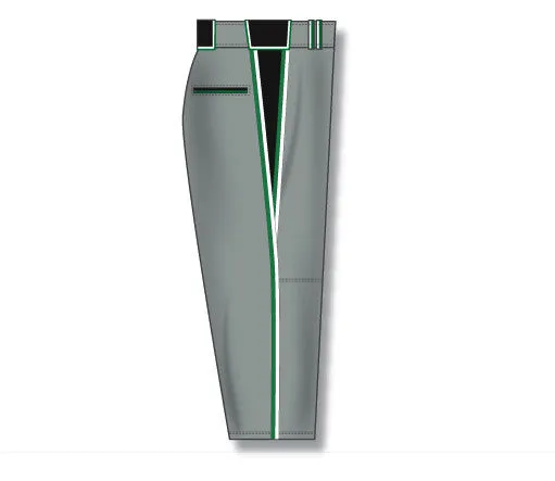 Athletic Knit Ladies Custom Made Pro Style Softball Pant With V-Pattern Insert And Braided Side Trim