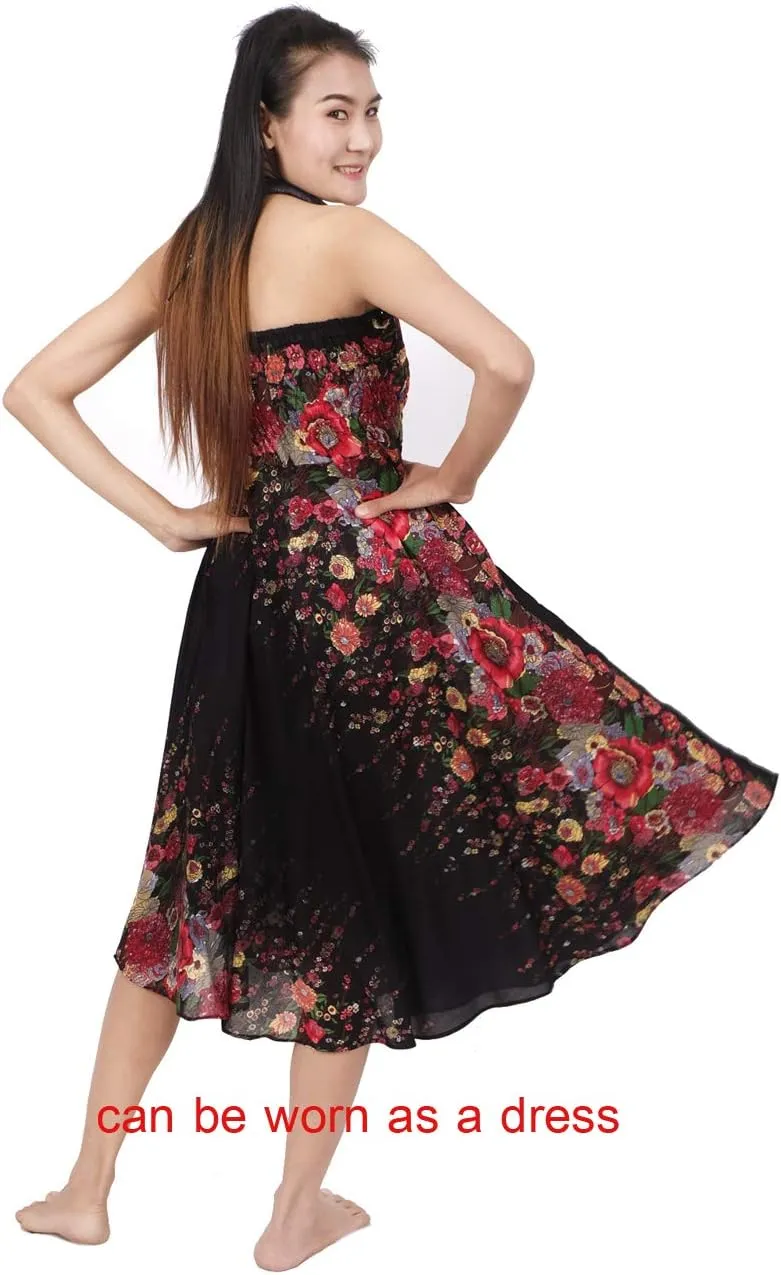 Banjamath Women's Long Bohemian Style Gypsy Boho Hippie Skirt