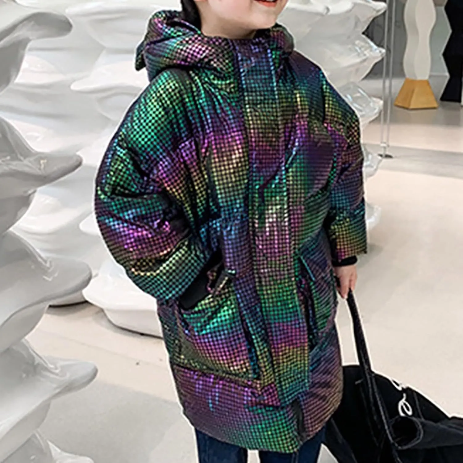 Coats Kids Kids Toddler Baby Girls Boys Winter Warm Thick Solid Cotton Long Sleeve Padded Jacket Youth Boys Winter Coat