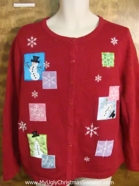 Dancing Snowman Ugly Xmas Sweater