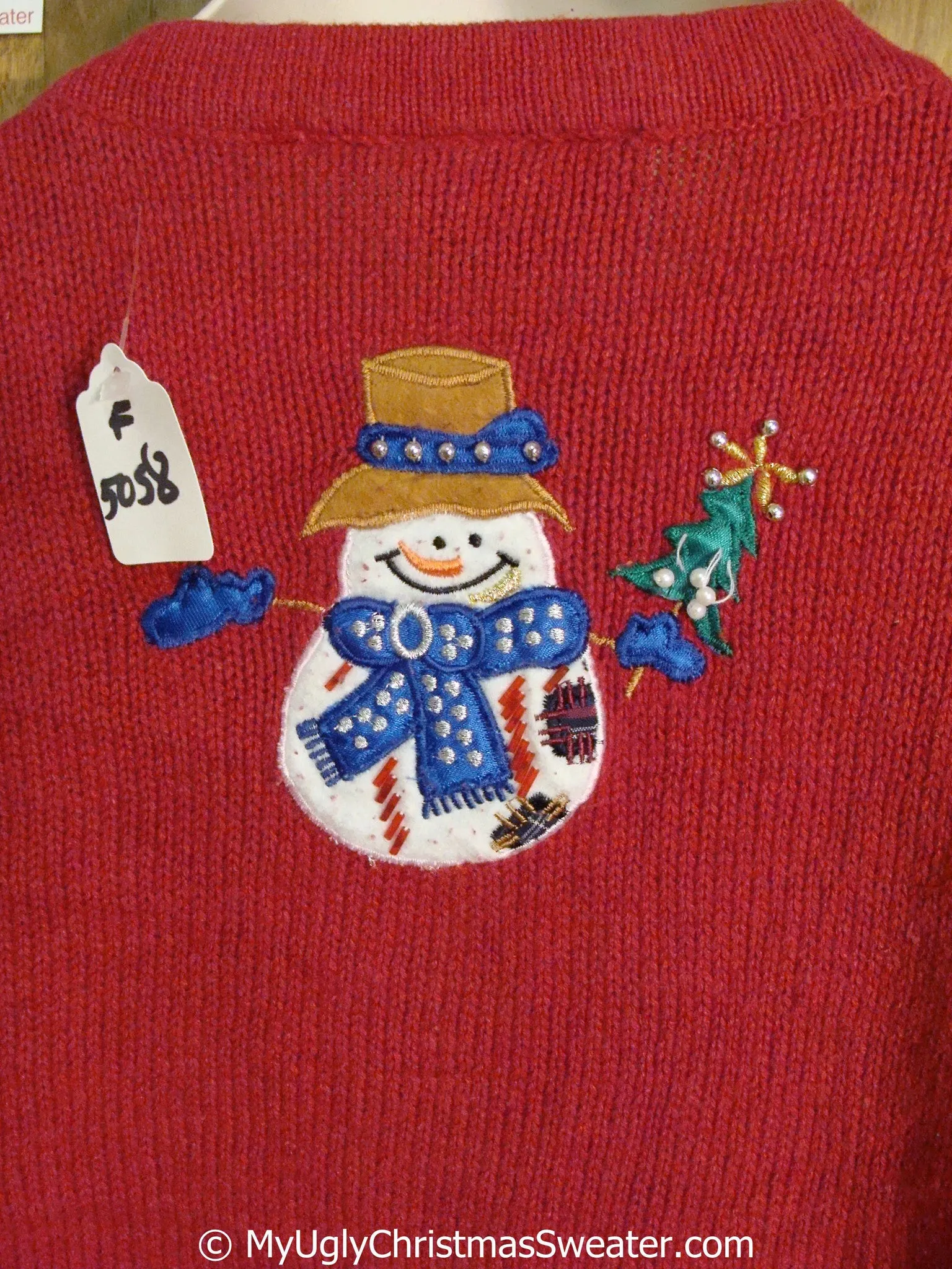 Fun Tippy Snowmen with Hats Ugly Christmas Sweater