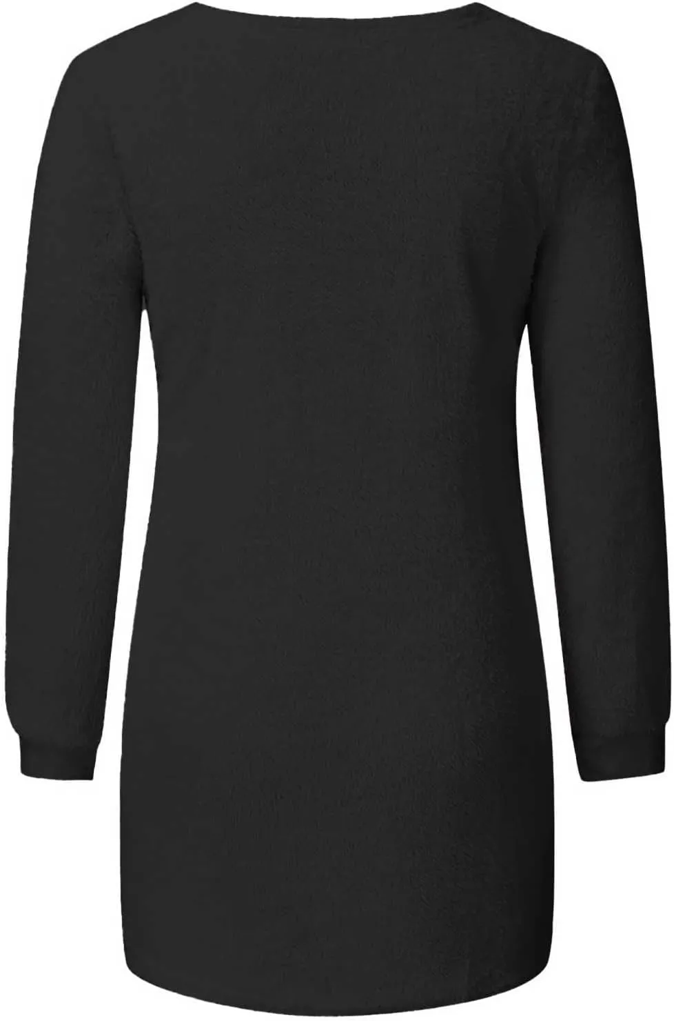Fuzzy Sweater for Women Furry Crewneck Pullover Women Long Sleeve Jumper Sweaters Plain Sweatshirt Fall Cute Tops