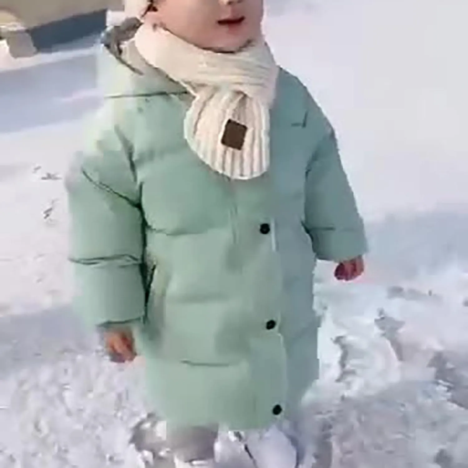 Kids Long Winter Coats Hooded Heavyweight Puffer Coat Warm Padded Jacket for Boys Girls Toddler Parka Snow Outwear