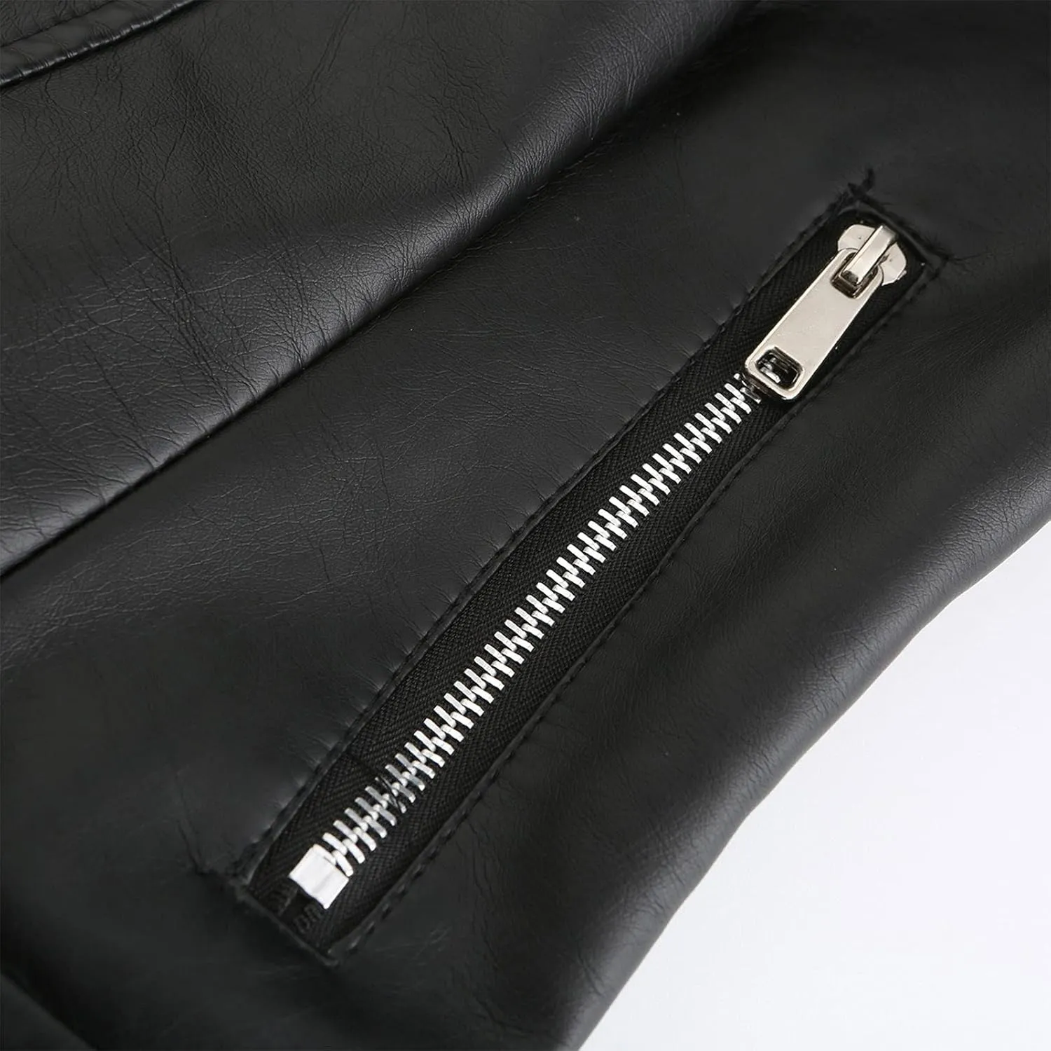 Leather Jacket for Women Fashion Faux Leather Motorcycle Jackets Plus Size Pu Leather Tops Lightweight Moto Biker Coat