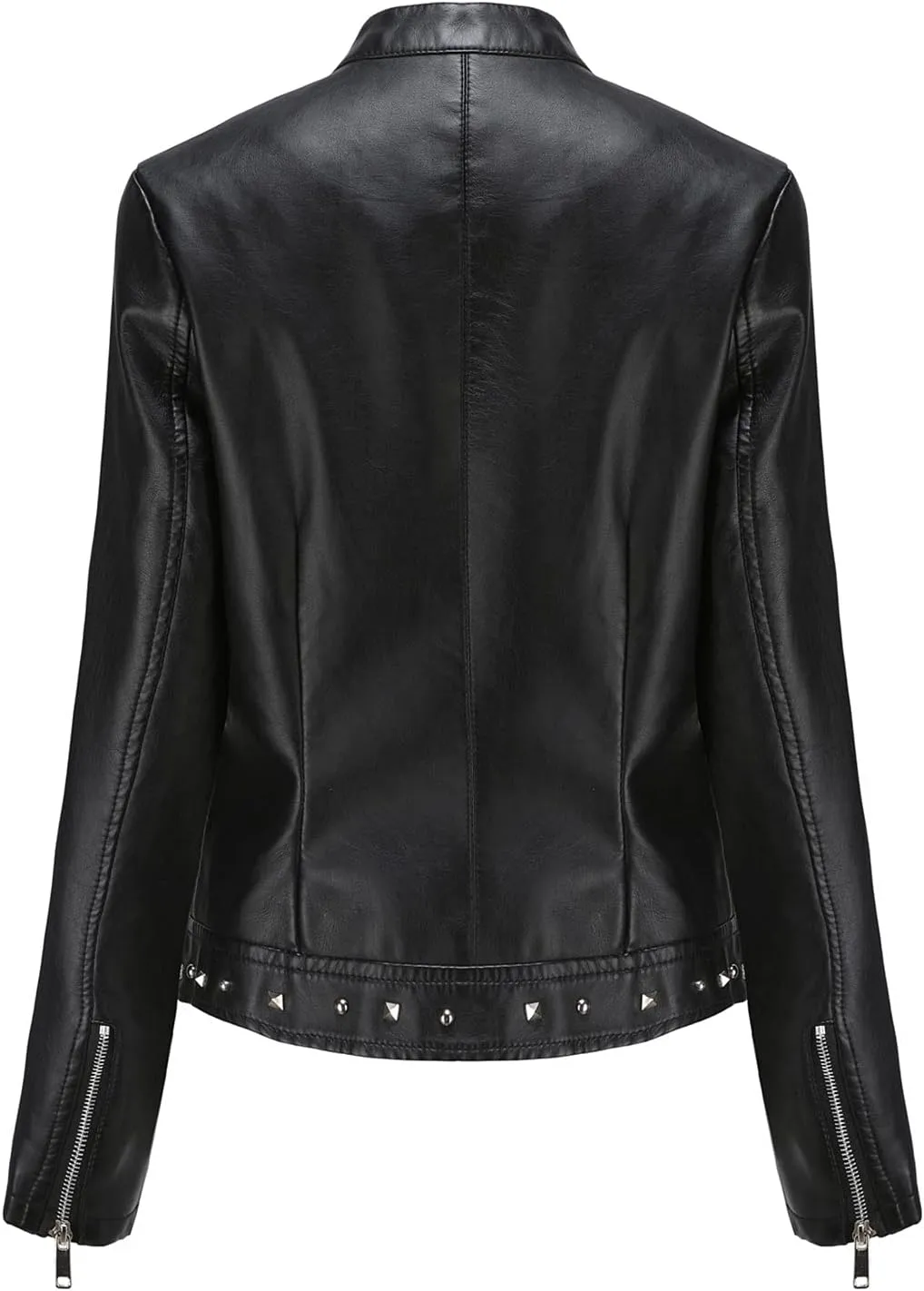 Leather Jacket for Women Fashion Faux Leather Motorcycle Jackets Plus Size Pu Leather Tops Lightweight Moto Biker Coat