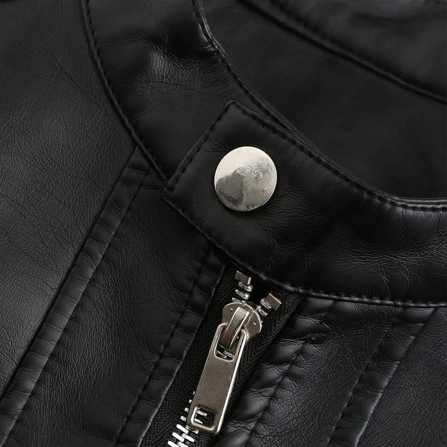 Leather Jacket for Women Fashion Faux Leather Motorcycle Jackets Plus Size Pu Leather Tops Lightweight Moto Biker Coat