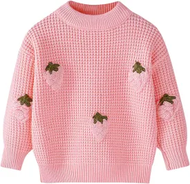 Mumetaz Toddler Baby Girl Sweaters Long Sleeve Crewneck Warm Pullover Knit Sweater Fall Winter Baby Girl Clothes
