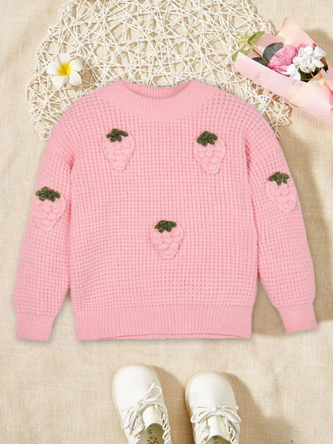 Mumetaz Toddler Baby Girl Sweaters Long Sleeve Crewneck Warm Pullover Knit Sweater Fall Winter Baby Girl Clothes