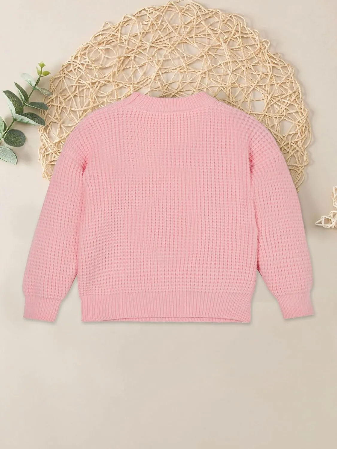 Mumetaz Toddler Baby Girl Sweaters Long Sleeve Crewneck Warm Pullover Knit Sweater Fall Winter Baby Girl Clothes