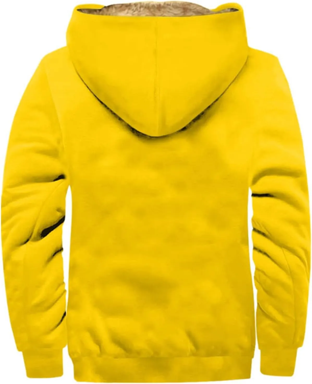 RTRDE Mens Fuzzy Jacket Casual Solid Color Sherpa Fleece Lined Hoodie Jackets Winter Warm Work Coats Jacket, S-5XL